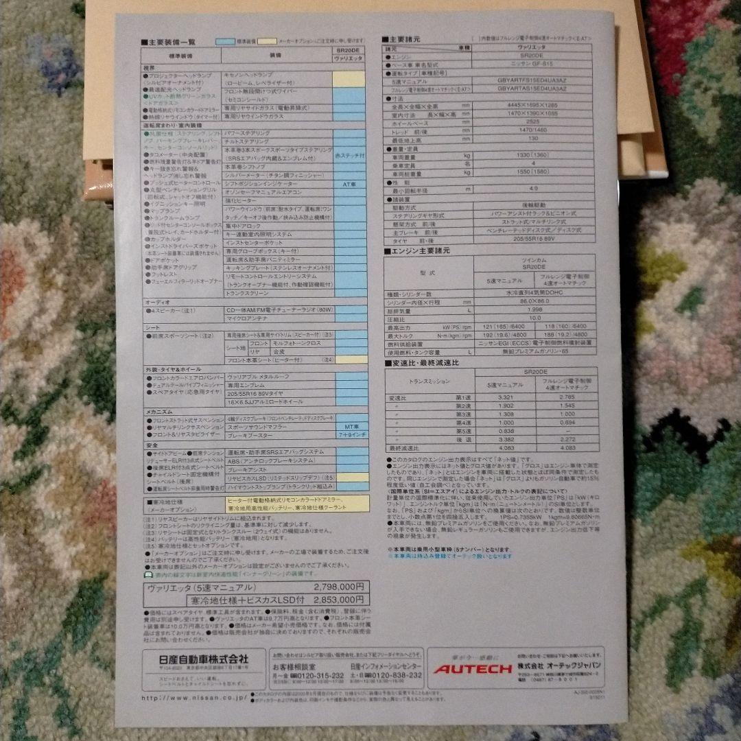 Nissan Silvia Convertible Catalog