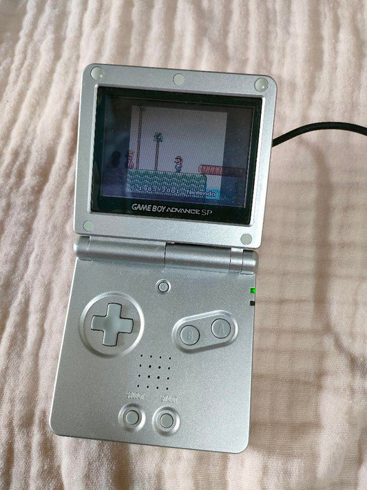 [Soft Included] Game Boy Advance SP Platinum Silver