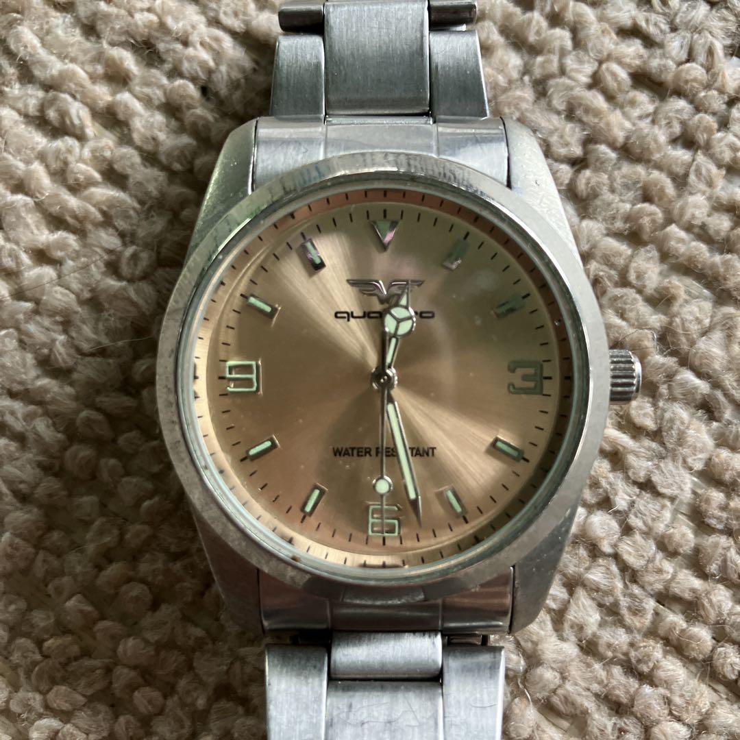 Beautiful Condition Quattro Silver Brown Watch