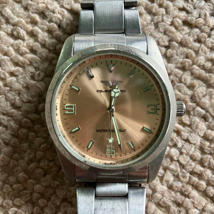 Beautiful Condition Quattro Silver Brown Watch