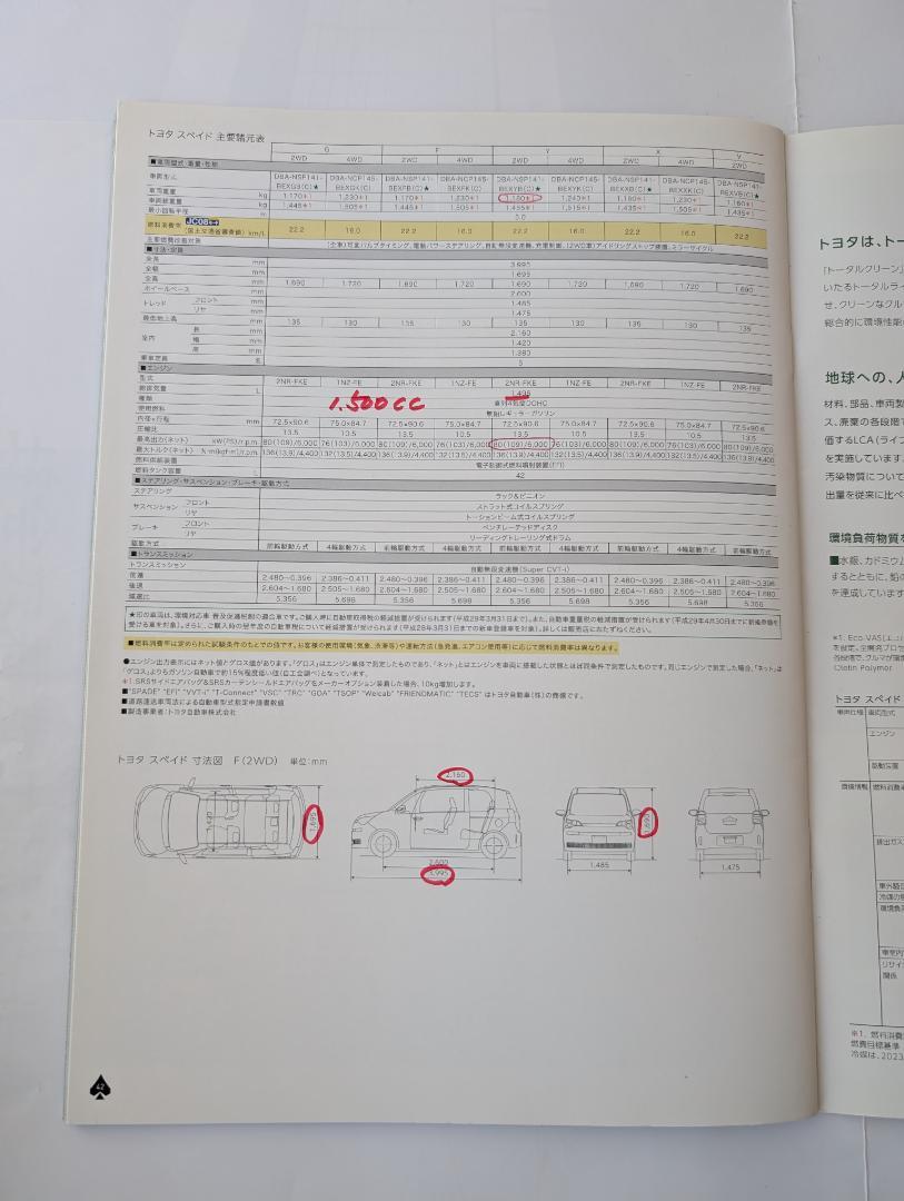 Toyota Spade Catalog