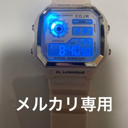 New Unworn Digital Watch  Pink LED Light Unisex