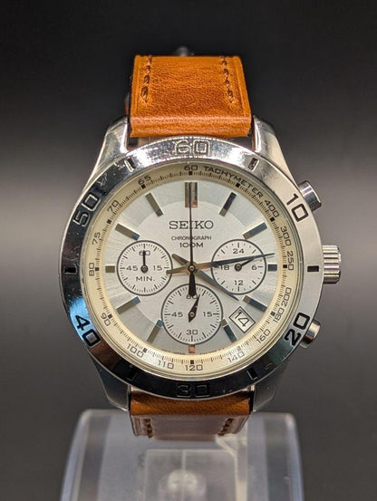 New SEIKO SEIKO 6T63-00E0 Quartz Chronograph Belt