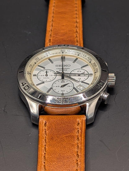 New SEIKO SEIKO 6T63-00E0 Quartz Chronograph Belt