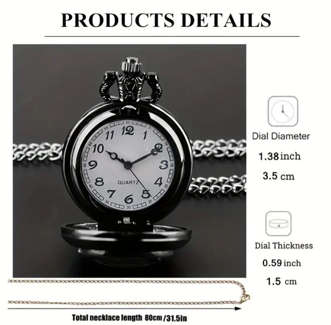 Unused item Blue Crow Design Pocket Watch Mini Watch Quartz Watch