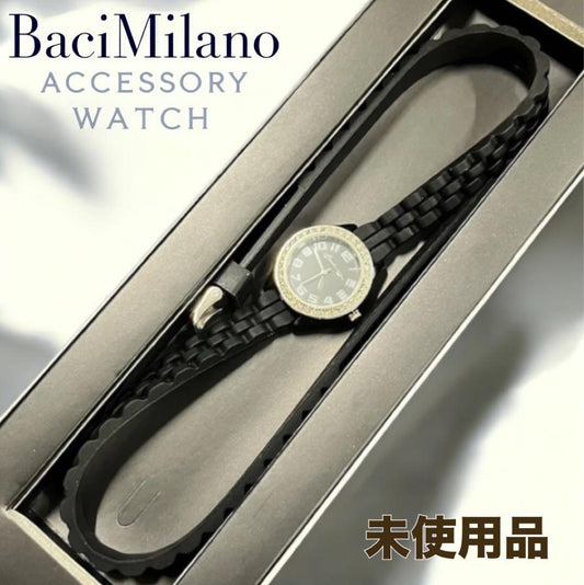 Unused Item Italian Baci Milano Black Accessory Watch