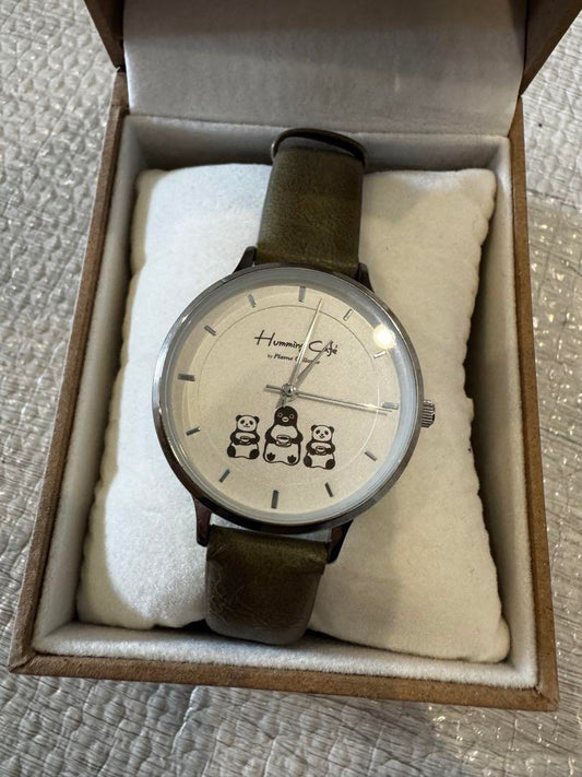 Limited Edition Suica Penguin Panda Watch Olive Green