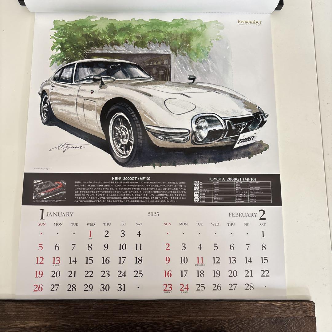 2025 Calendar Cars That Created History Illustrated Version to Decorate the Wall