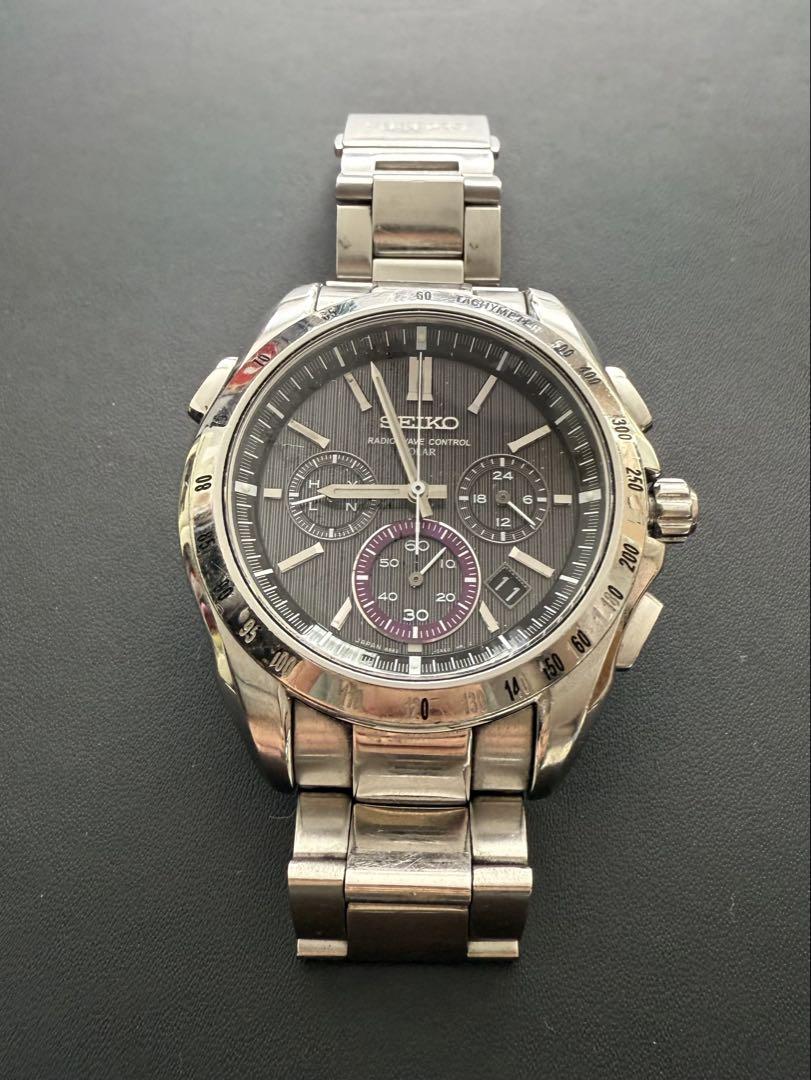 SEIKO 8B82-0AE0 Solar Radio Watch 10 Atmosphere Water Resistant