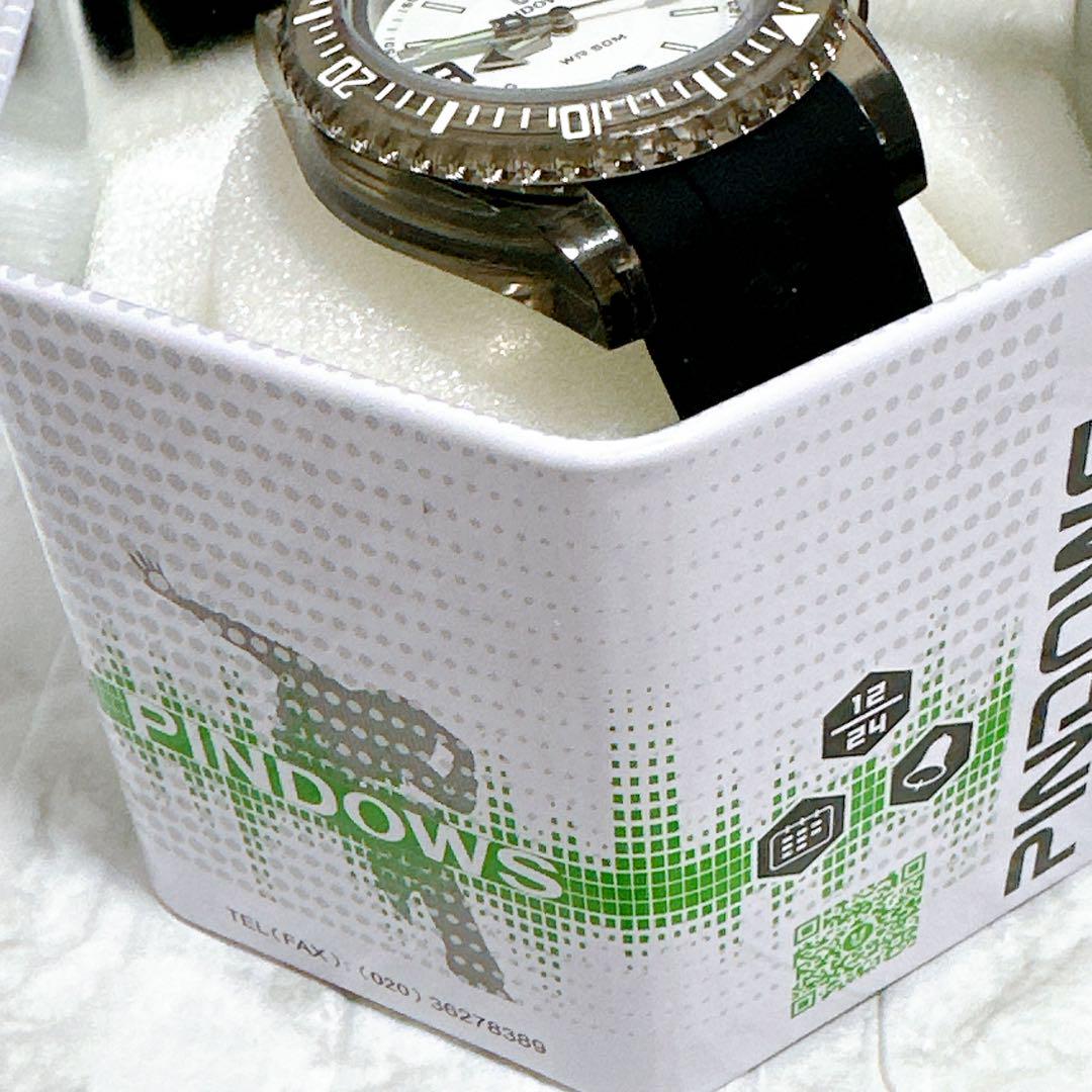 PINDOWS Sports Watch 50m Water Resistant Soft Silicon Band Sports Watch