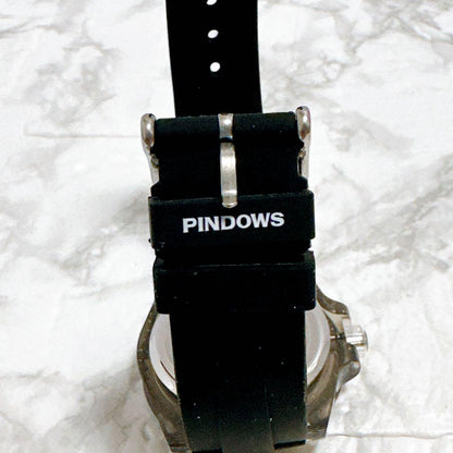 PINDOWS Sports Watch 50m Water Resistant Soft Silicon Band Sports Watch