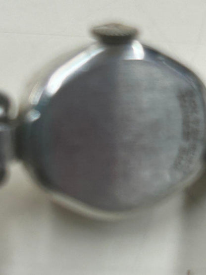 Silver Winding Watch Curved Design