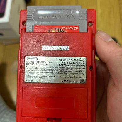 Game Boy Pocket Red Pokemon Red Version
