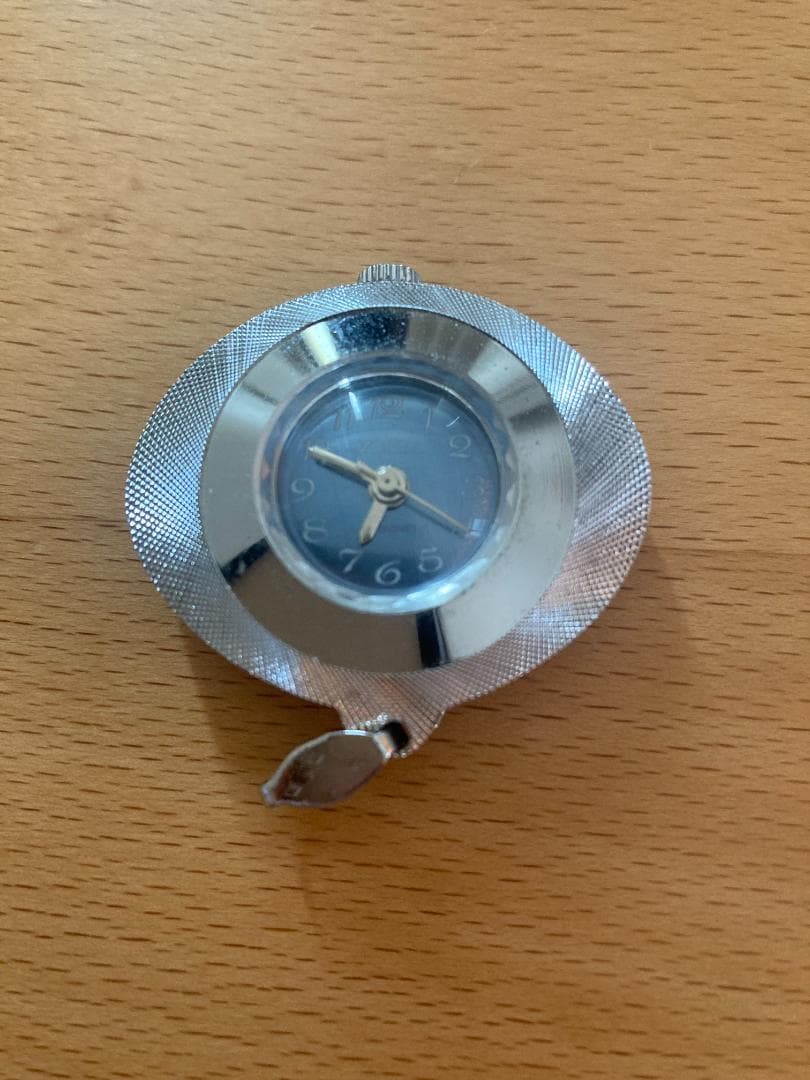 Silver Winding Watch Blue Dial