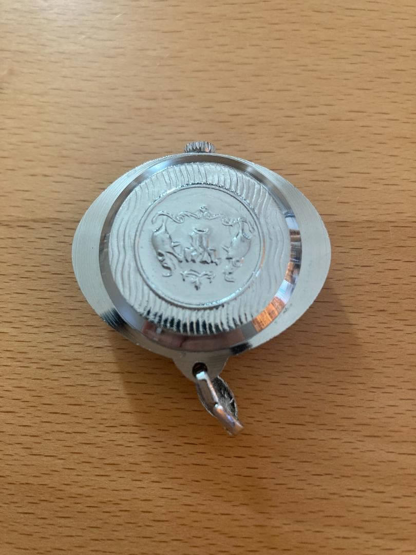 Silver Winding Watch Blue Dial