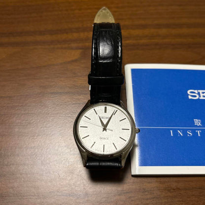 SEIKO DOLCE Analog Leather Black Watch