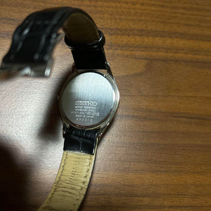 SEIKO DOLCE Analog Leather Black Watch