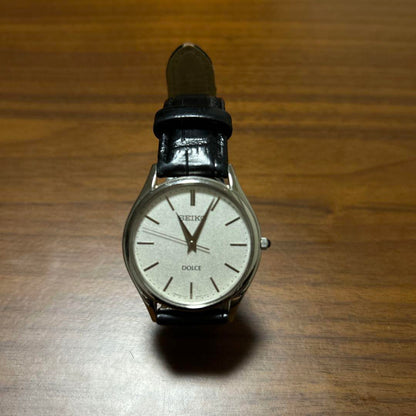 SEIKO DOLCE Analog Leather Black Watch