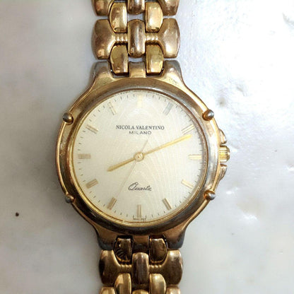 NICOLA VALENTINO MILANO Gold-Tone Stainless Steel Quartz Watch