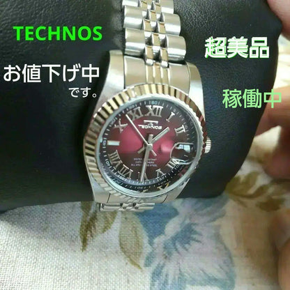 TECHNOS Beautiful Bezel, Women's Watch with Colorful Dial, Battery Replaced on May 23rd