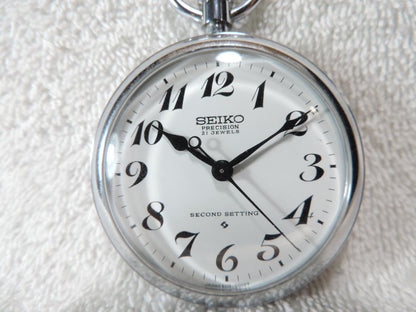 Operational, Pre-owned, Excellent Condition, SEIKO Automatic Winding Pocket Watch SEIKO 6110-0010