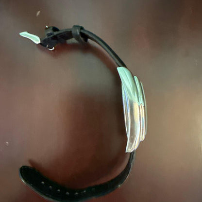 Automatic Winding Watch Skeleton Design Black Leather