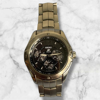 Seiko Solar Black Watch
