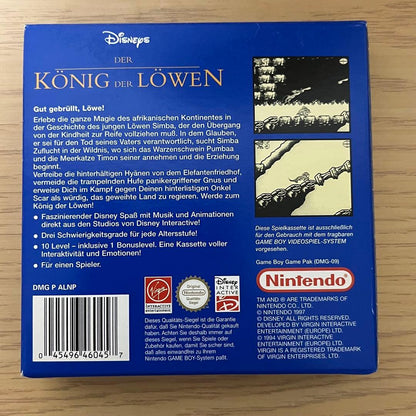 Rarity Game Boy The Lion King Game Boy Software
