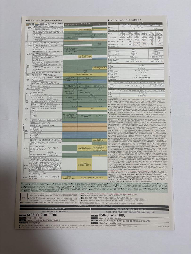 NOAH VOXY Multi-Functional Catalog