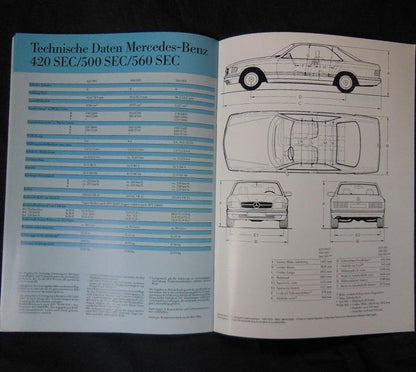 Mercedes-Benz S-Class 420-560 SEC (W126) German Catalogue [Rare Item] #356