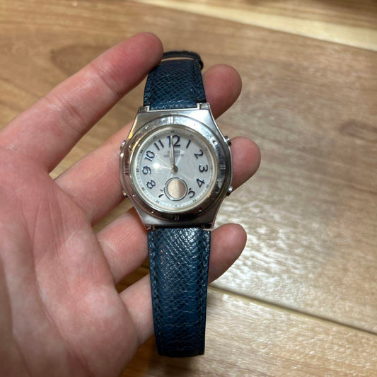 Navy Leather Solar Watch