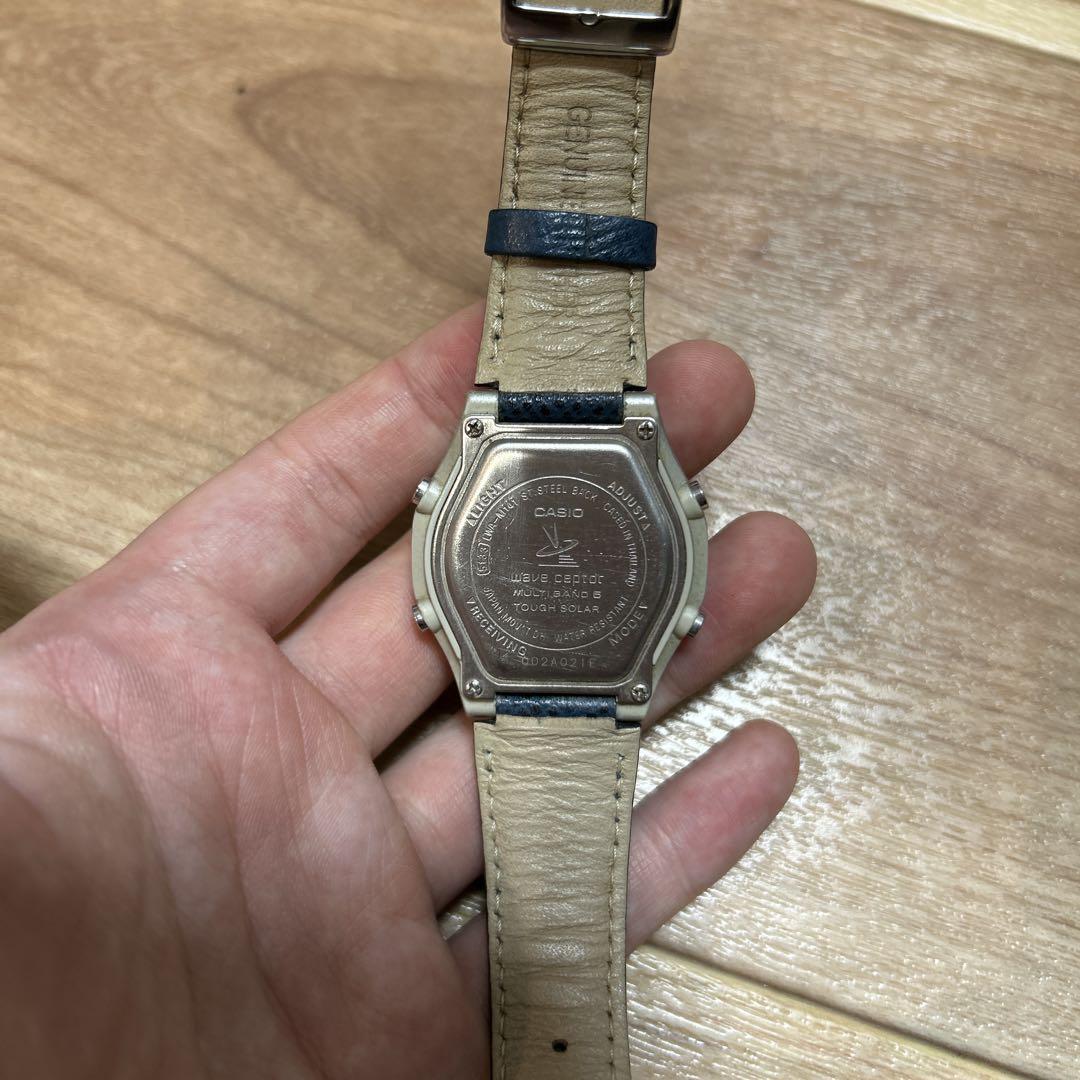 Navy Leather Solar Watch