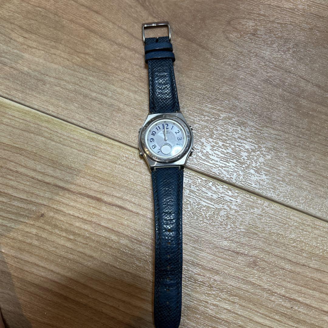 Navy Leather Solar Watch