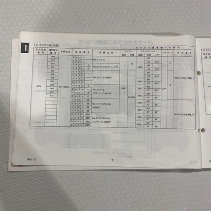 Suzuki Kei Parts Catalog HN11S HN21S 1999