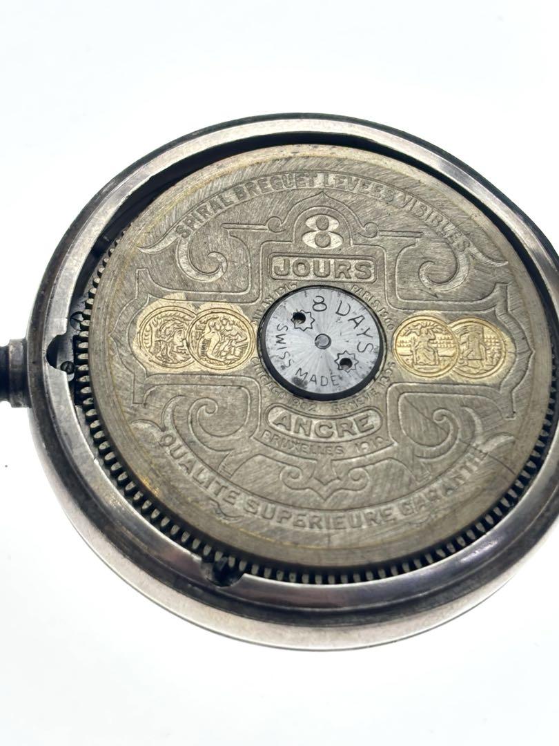 16607 Hevdomas Pocket Watch 8-day Winding 8days Hand-wound sv925 Unmovable