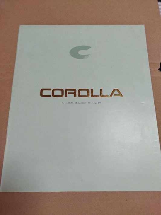 Toyota Car Catalogue Toyota Corolla Sedan December 1991