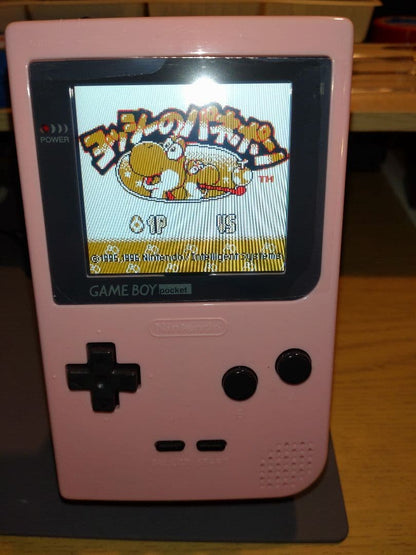 Pink Game Boy Pocket Console ips Screen