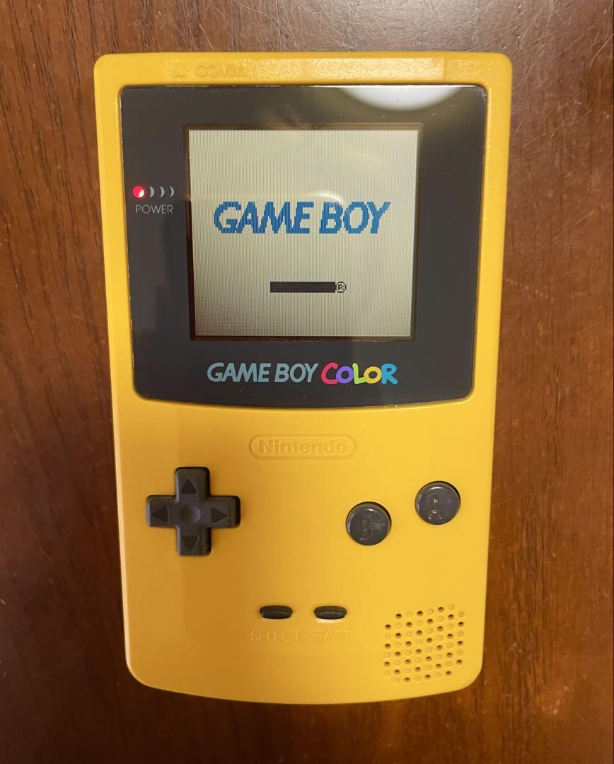 Game Boy Color Yellow Console + 10 Game Cartridges Set Rare Mint Condition