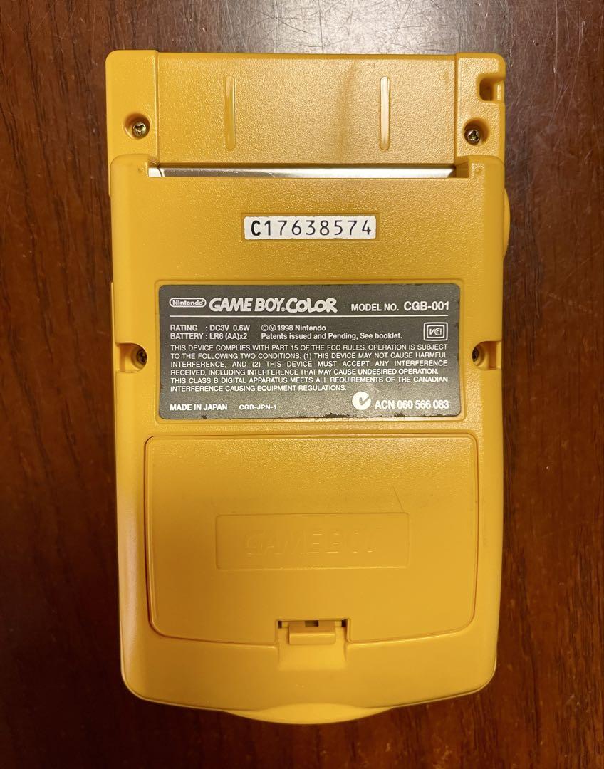 Game Boy Color Yellow Console + 10 Game Cartridges Set Rare Mint Condition