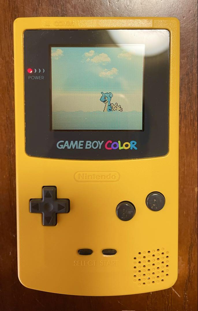 Game Boy Color Yellow Console + 10 Game Cartridges Set Rare Mint Condition