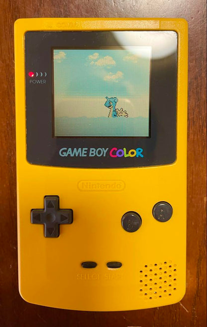 Game Boy Color Yellow Console + 10 Game Cartridges Set Rare Mint Condition