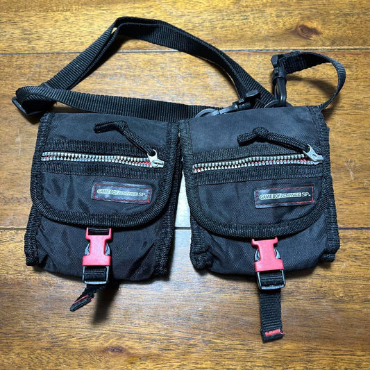 Game Boy Advance SP Storage Pouch Carrying Case Black 2 Pack