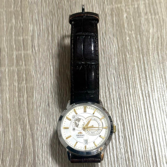 ORIENT Automatic Winding Watch Sun&Moon Day Date ET0P-C1 Used