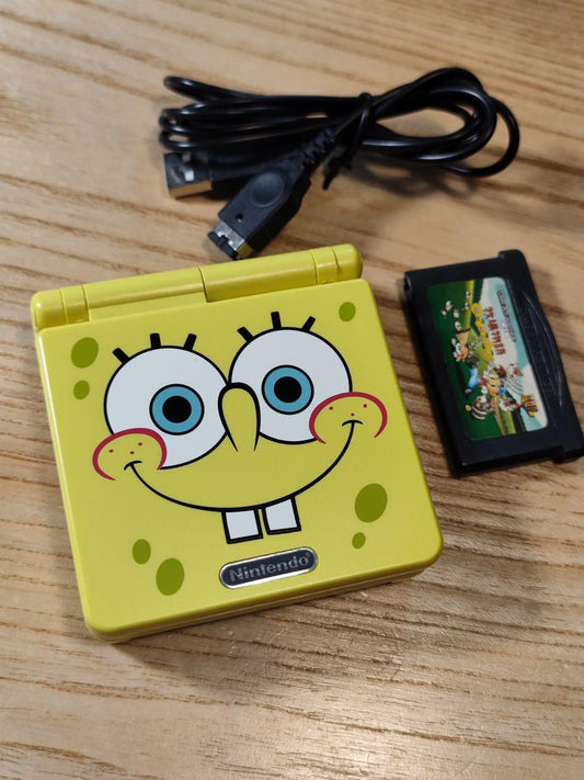 Game Boy Advance SP (Original Highlight brighter version) SpongeBob