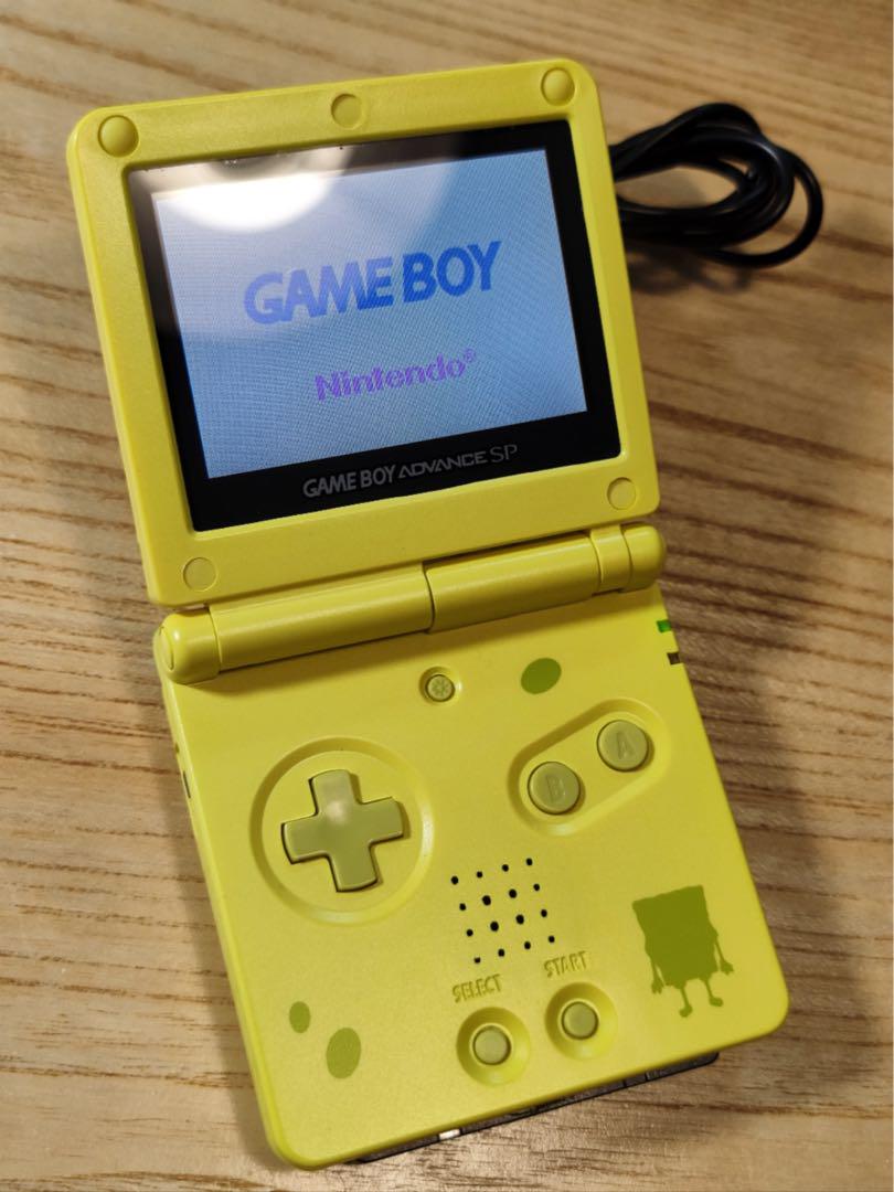 Game Boy Advance SP (Original Highlight brighter version) SpongeBob