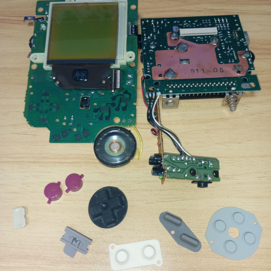 【Line Missing on the Side】Backlit Original Game Boy, Adapter, and Pokémon