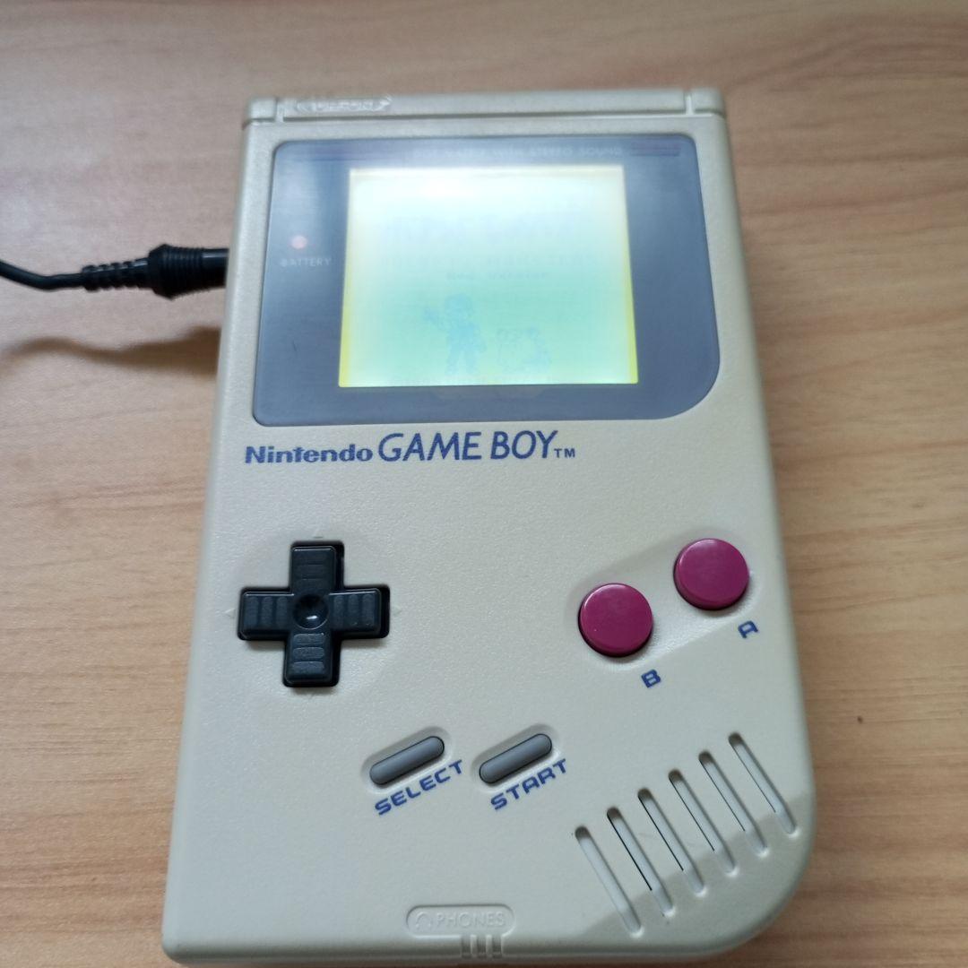 【Line Missing on the Side】Backlit Original Game Boy, Adapter, and Pokémon