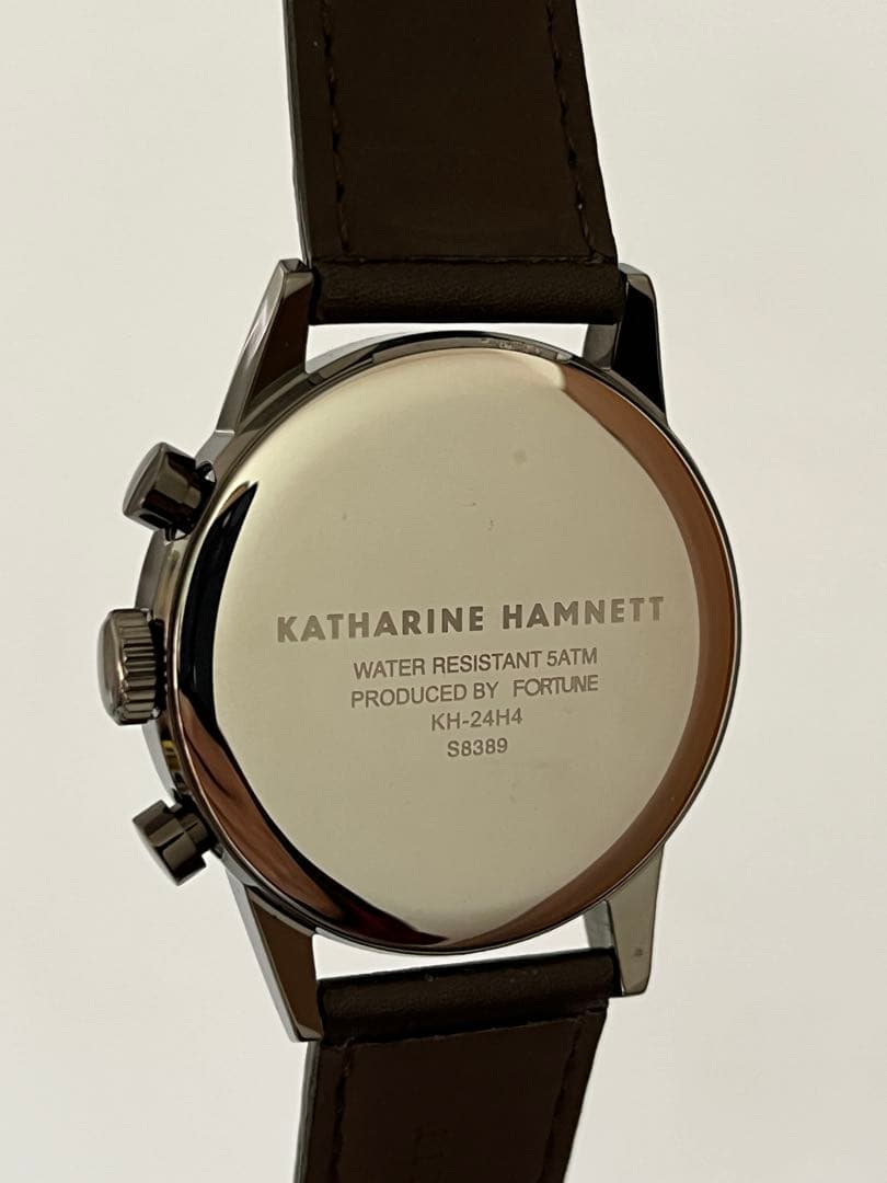 [New Unused Battery Replaced] KATHARINE HAMNETT Chronograph Green Camouflage