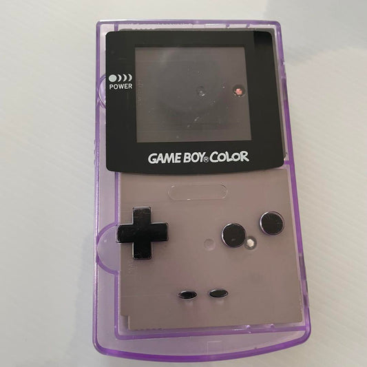Genuine Rare Game Boy Clear Purple Case + 4 Games Set