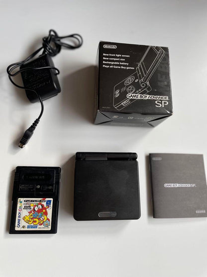 Nintendo Game Boy Advance SP Black Main Unit + Game Cartridge